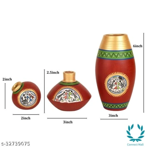Rustic Warli Vases  like Madhubani and Warli.  - 3